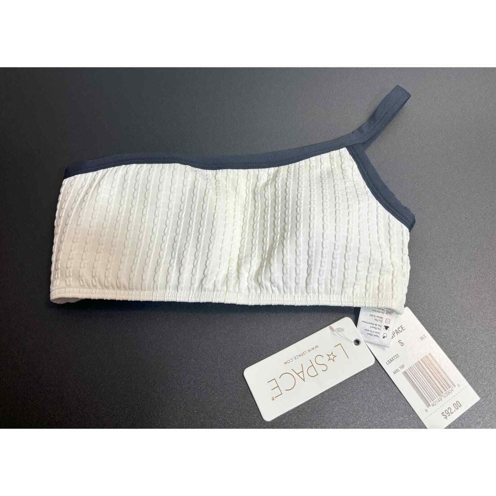 L* Space NWT Axel One‎ Shoulder Crop Beachwear Bikini Swim Size Large MSRP $92